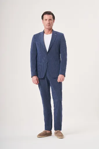 Jakamen Men’s Navy Slim Fit Vest Suit
