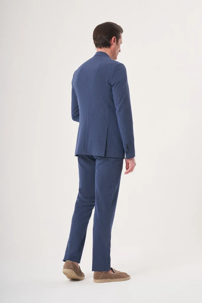 Jakamen Men’s Navy Slim Fit Vest Suit